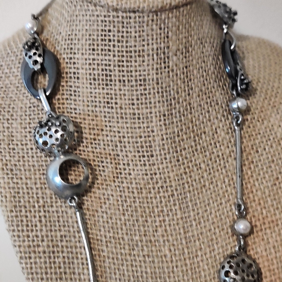 Modernist Long Necklace by Sonia Ferland Osmose - Picture 6 of 15